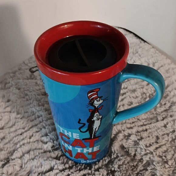 Dr Seuss Cat In The Hat Ceramic Travel Mug - Picture 2 of 7